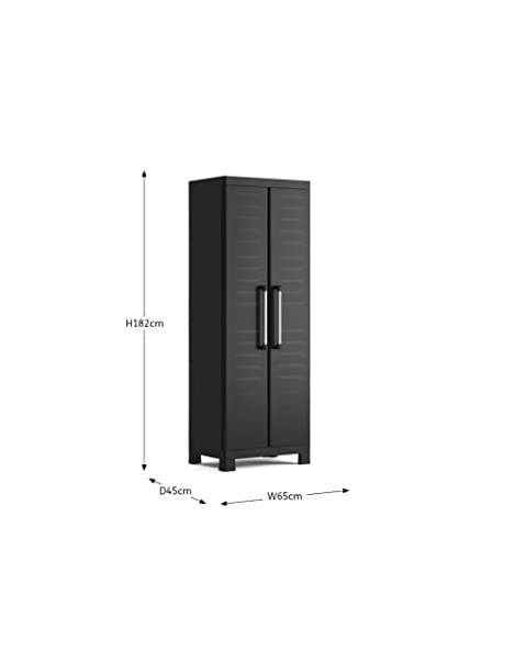 Keter Detroit Multi space Indoor Base Garage Utility Multi purpose Cabinet - Black