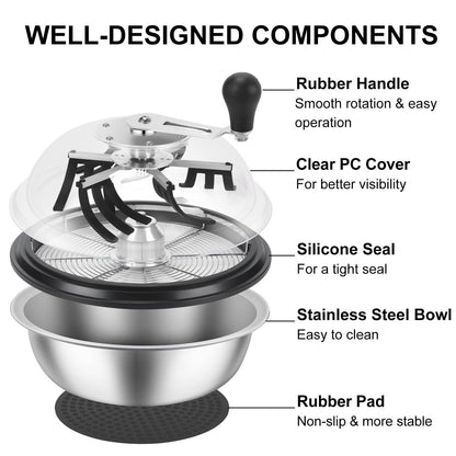 13 in Bud Leaf Bowl Trimmer, Bud Bowl Trimmer with Switchable Stainless Steel Blades & Clear Visibility Dome