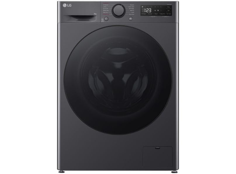 TurboWash™ 9kg Washing Machine with 1200 rpm, Steam™, AI DD™, A Energy Rated in Slate Grey