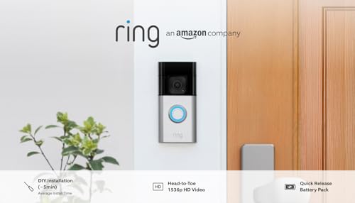 Ring Battery Video Doorbell Plus (Newest gen) | DIY Wireless Video Doorbell Camera