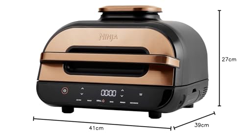 Ninja Foodi MAX Health Grill & Air Fryer with Digital Cooking Probe, 6-in-1; Grill, Fry, Bake