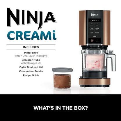 Ninja CREAMi Ice Cream Maker & Frozen Dessert Maker with 3 Tubs, 7 Programs