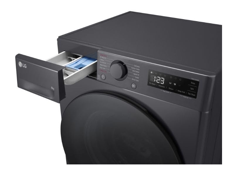 TurboWash™ 9kg Washing Machine with 1200 rpm, Steam™, AI DD™, A Energy Rated in Slate Grey