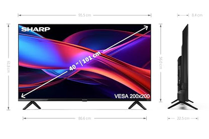 SHARP 40GD2225K 40" Full HD Roku Smart TV – Frameless LED