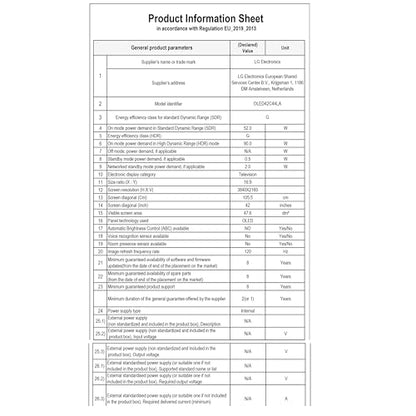 LG evo OLED42C44LA 42-Inch 4K UHD Smart TV