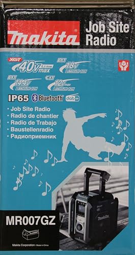 Makita MR007GZ 12V Max CXT to 40V Max XGT DAB/DAB+ Job Site Radio with Bluetooth