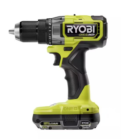 RYOBI ONE+ HP 18V Brushless Cordless Combo Kit w/ 1/2 in. Drill, 1/4 in.