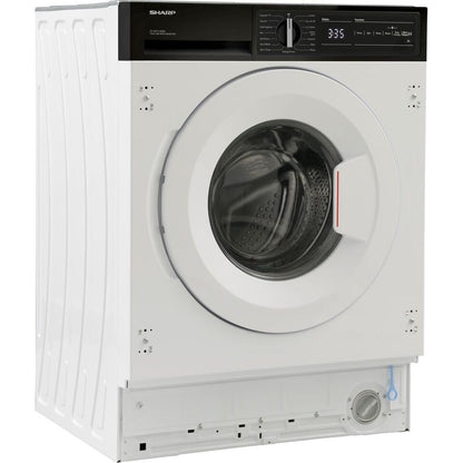 Sharp Sharp ES-NIH714BWA-EN Integrated 7kg Washing Machine with 1400 rpm - White - A Rated