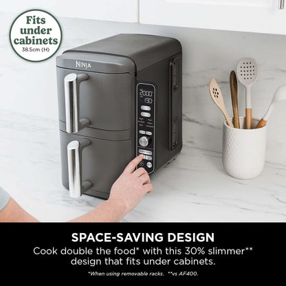 Ninja Double Stack XL Air Fryer, Vertical Dual Drawer AirFryer with 4 cooking levels