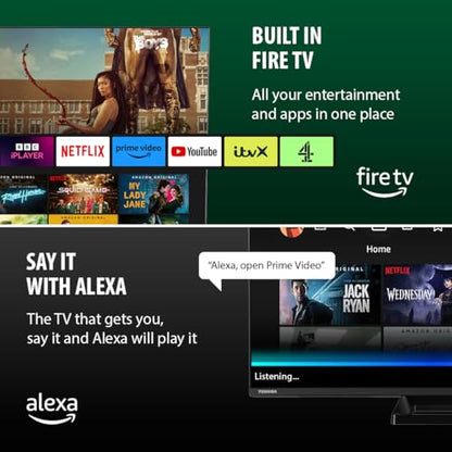 Toshiba UF3F 50 Inch Fire 4K HDR TV, TRU Picture Engine