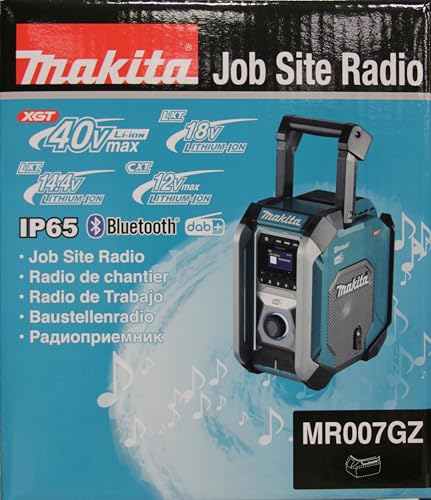 Makita MR007GZ 12V Max CXT to 40V Max XGT DAB/DAB+ Job Site Radio with Bluetooth