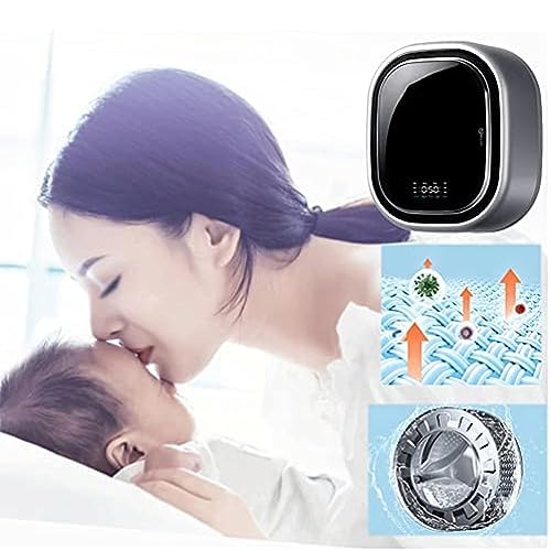 UPIKIT Wall-Mounted Mini Drum Washing Machine, 3kg Capacity, Front Load, Full-Automatic, White, High Efficiency