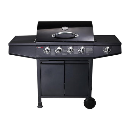 CosmoGrill Original 5 Gas Burner 4+1 Garden Grill, Steel Warming Rack, Side-Burner
