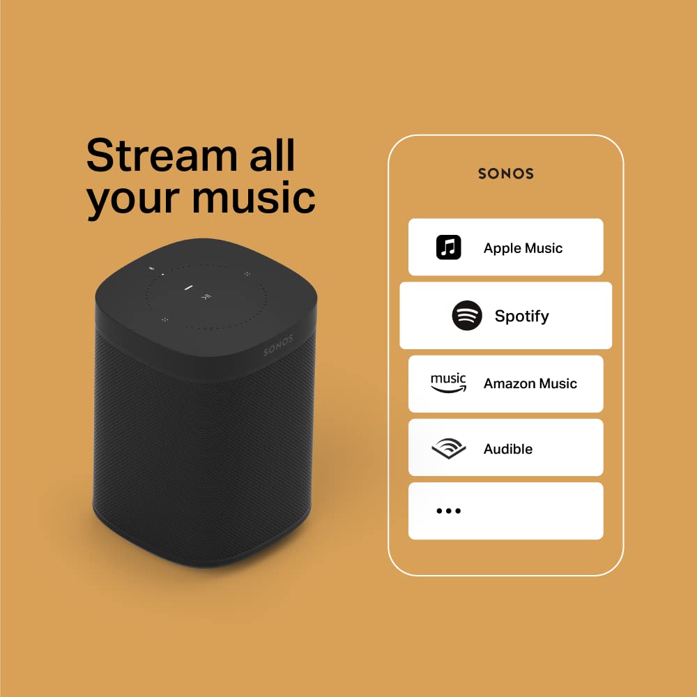 Sonos One (Gen 2) - The powerful Smart Speaker with Amazon Alexa Built-in, Black
