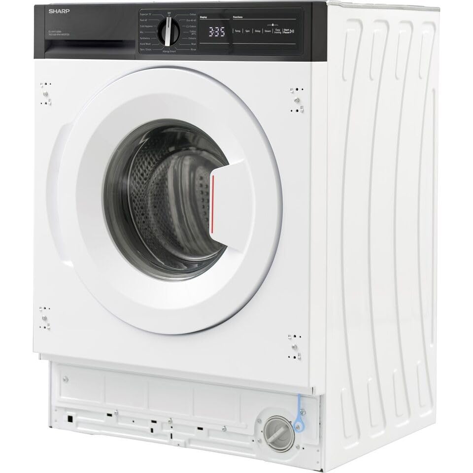 Sharp Sharp ES-NIH714BWA-EN Integrated 7kg Washing Machine with 1400 rpm - White - A Rated