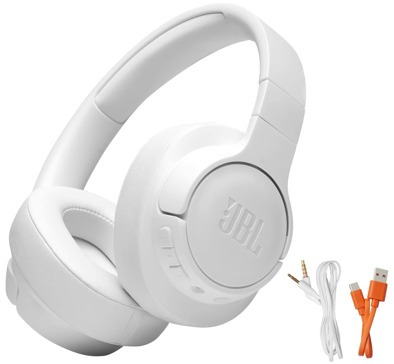 JBL Tune 710BT - Wireless Bluetooth Headphones Bundle with Deluxe CCI Carrying Case (White)