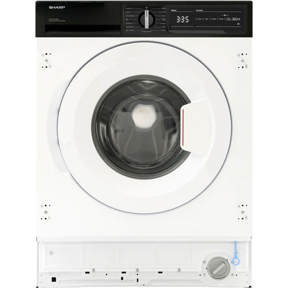 Sharp Sharp ES-NIH714BWA-EN Integrated 7kg Washing Machine with 1400 rpm - White - A Rated