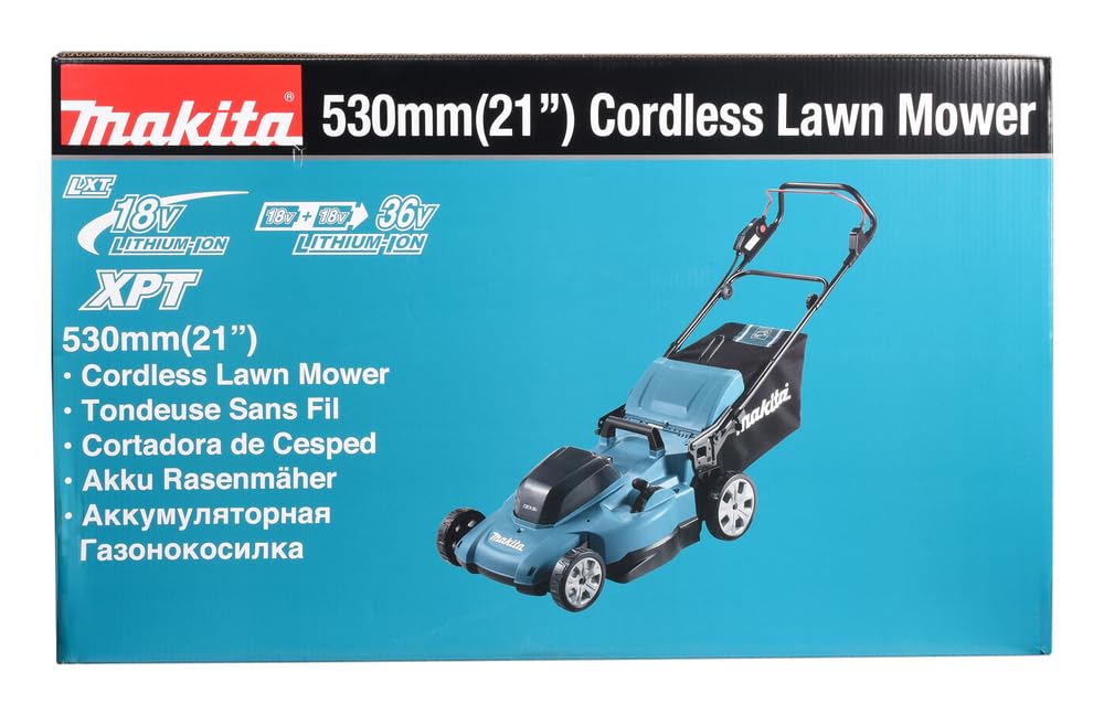 Makita DLM538Z Twin 18V (36V) Li-ion LXT 530mm Lawnmower – Batteries and Charger Not Included