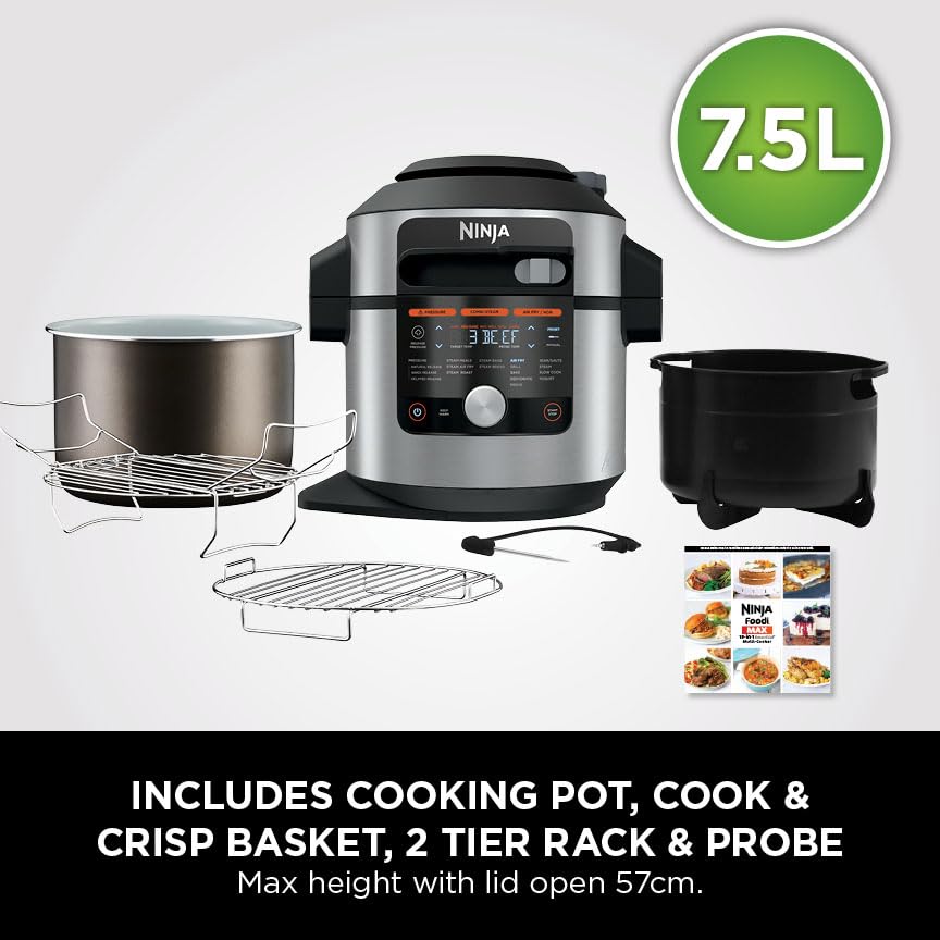 Ninja Foodi MAX 15-in-1 SmartLid Multi-Cooker 7.5L with Digital Probe