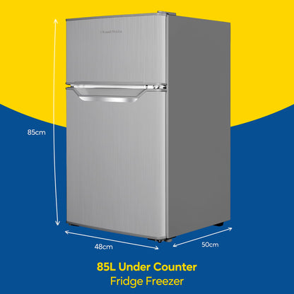 Russell Hobbs Undercounter Fridge Freezer 48cm Wide 85 Litre Total Capacity 61L/24L, LED Light