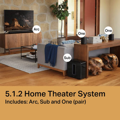 Sonos One (Gen 2) - The powerful Smart Speaker with Amazon Alexa Built-in, Black