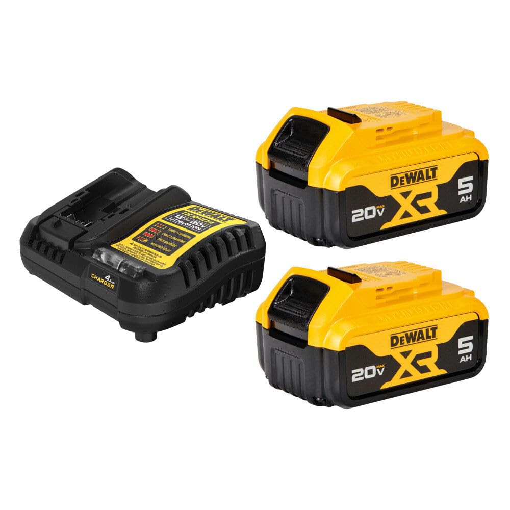 DEWALT 20V MAX Battery Starter Kit with 2 Batteries, 5.0Ah (DCB205-2CK)