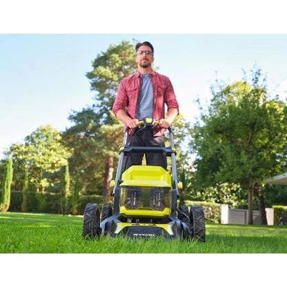 RYOBI 18V ONE+ Brushless Lawn Mower 46cm Cut (2 18V x 5.0Ah)