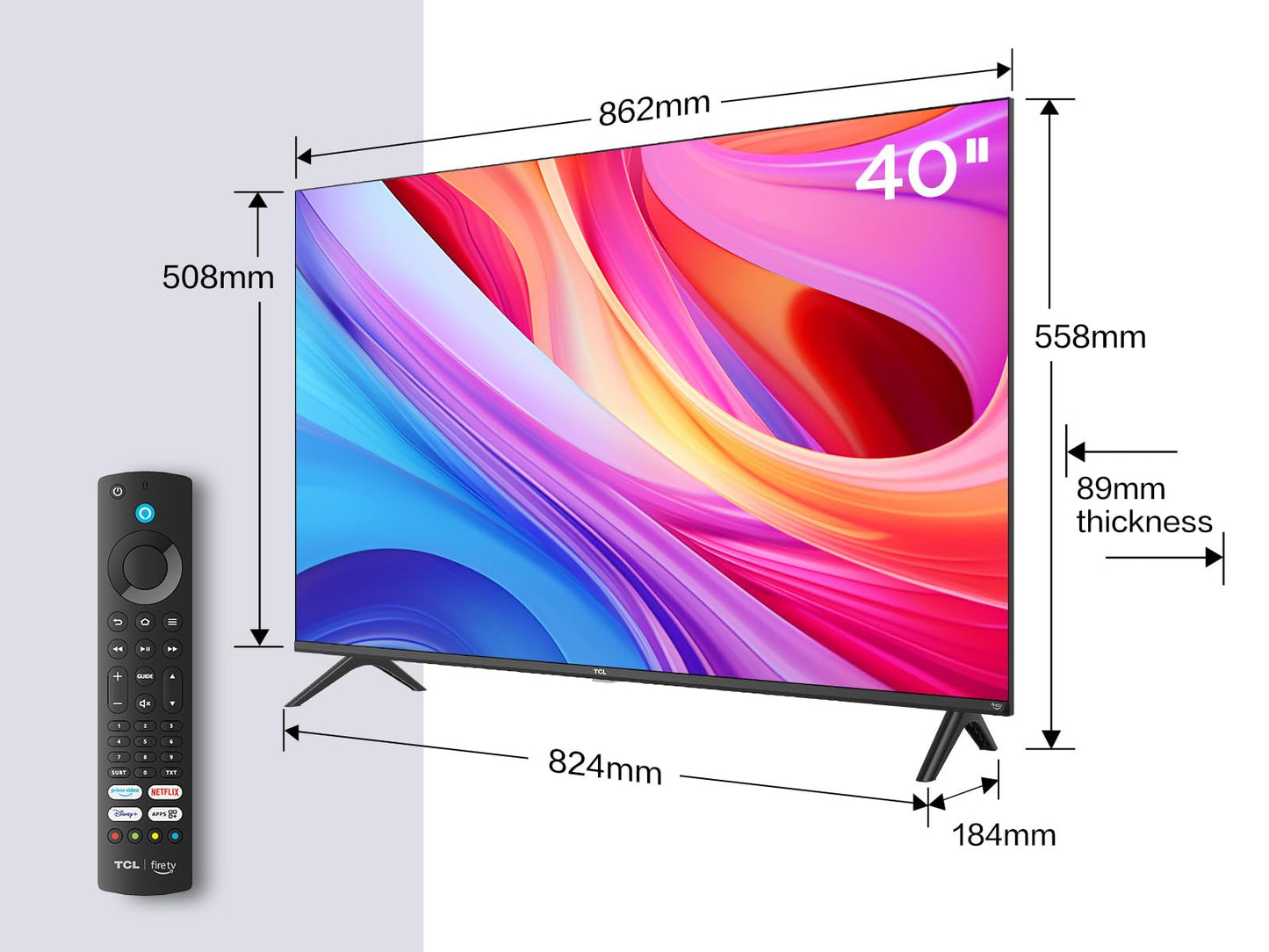 TCL 40SF540K 40-inch FHD Smart Television - HDR & HLG-Dolby Audio-DTS