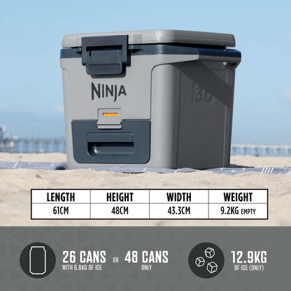 Ninja FrostVault Hard Cooler 30qt/28L, Premium Heavy-Duty Insulated Cool Box
