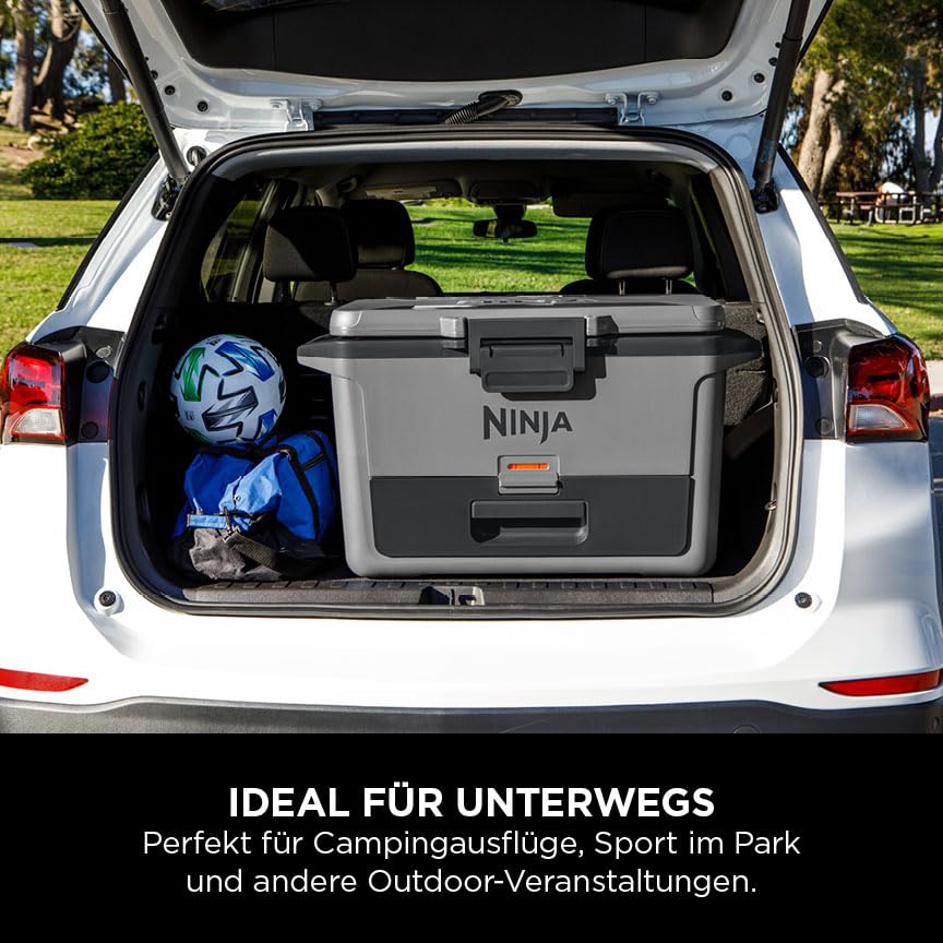 Ninja FrostVault Hard Cooler 47L, Premium Insulated Cool Box, Holds Ice Up to 6 Days, Built-in Dry Storage Drawer