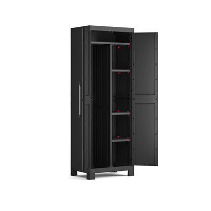 Keter Detroit Multi space Indoor Base Garage Utility Multi purpose Cabinet - Black