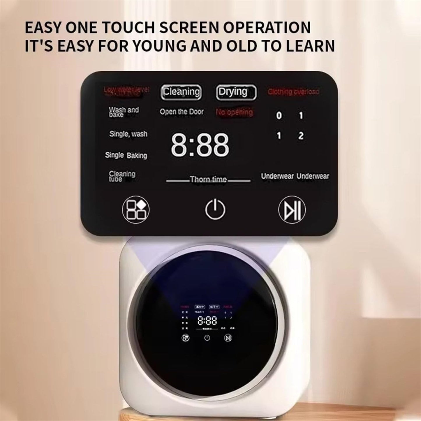 Wall Mounted Mini Automatic Washing Machine, Full-Automatic Washing Machine and Spin Dryer