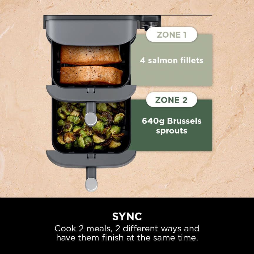 Ninja Double Stack XL Air Fryer, Vertical Dual Drawer AirFryer with 4 cooking levels