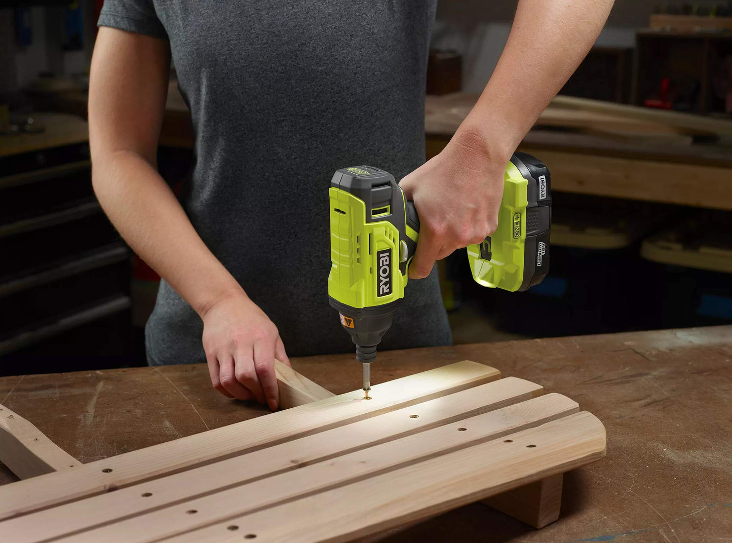 Ryobi R18ID2-120SZ 18V ONE+ Cordless Impact Driver Starter Kit (1 x 2.0Ah)