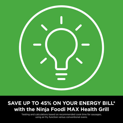 Ninja Foodi MAX Health Grill & Air Fryer with Digital Cooking Probe, 6-in-1; Grill, Fry, Bake