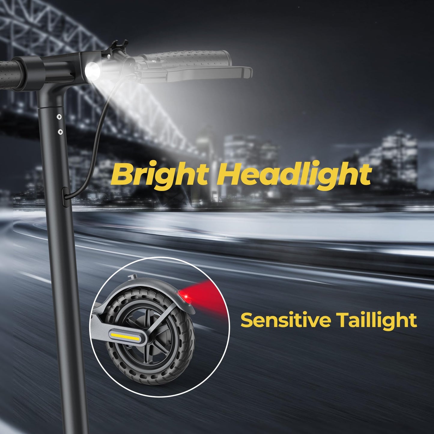 Riceel Electric Scooter, Max Speed 25 km/h, Max Range 20/30Km, 8.5" Solid Tire