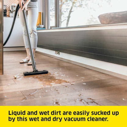 Kärcher 16281030 Wet & Dry Vacuum Cleaner WD 3, blower function, power: 1000W, plastic container: 17L