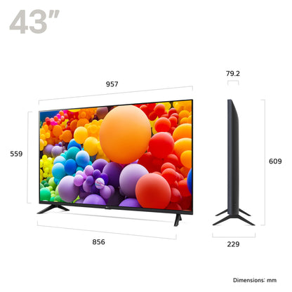 LG 43UT73006LA 43-Inch 4K UHD Smart TV, α5 AI Processor Gen7