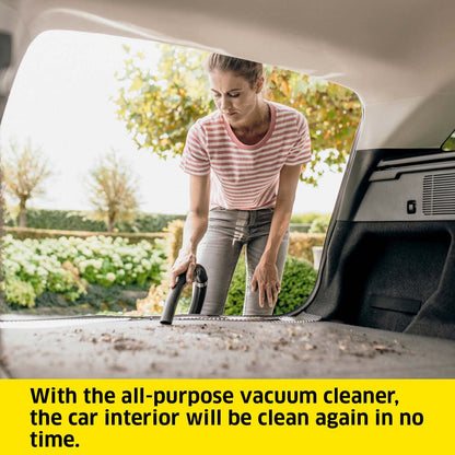 Kärcher 16281030 Wet & Dry Vacuum Cleaner WD 3, blower function, power: 1000W, plastic container: 17L