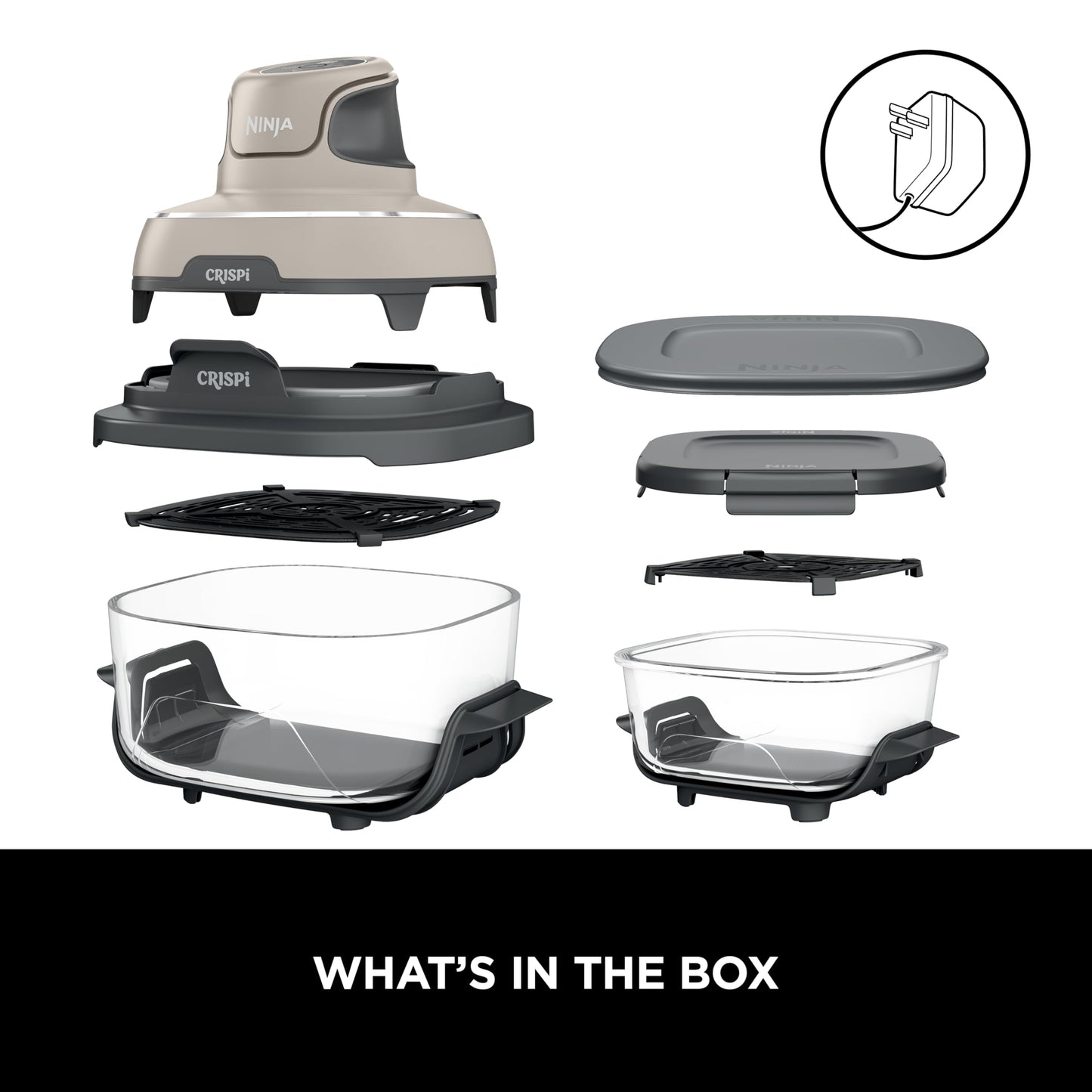 Ninja CRISPi Portable Air Fryer, 3.8L, 4-in-1: Air Fry, Roast, Keep Warm, Recrisp