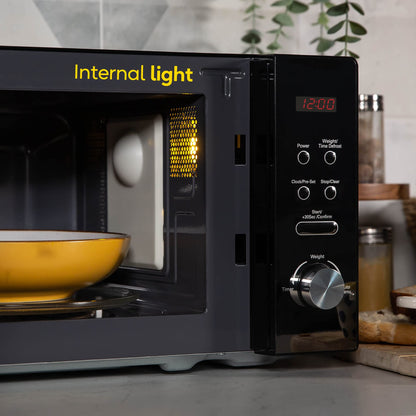 Russell Hobbs RHM2076B 20 Litre 800 W Black Digital Solo Microwave with 5 Power Levels