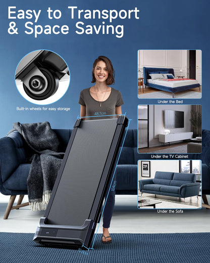 Kerolina Walking Pad Treadmill for Home - Under Desk Treadmills Mini Portable Walking Running Machine