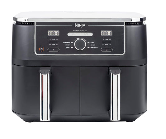 Ninja Foodi MAX Dual Zone Hot Air Fryer [AF400EU] 9.5 L Capacity, 2 Compartments