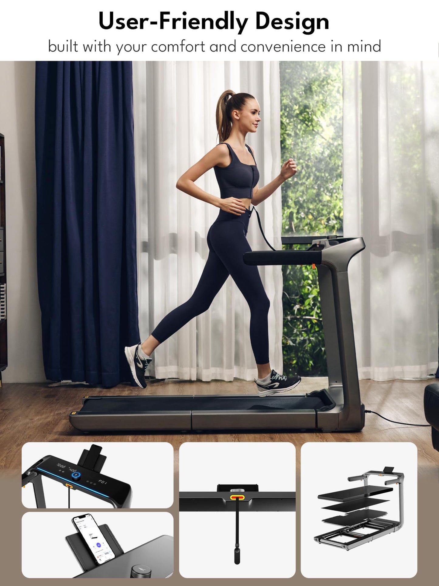 WalkingPad X218 Treadmill, Folding Walking Pad 18 Km/h Speed Support 136 KG