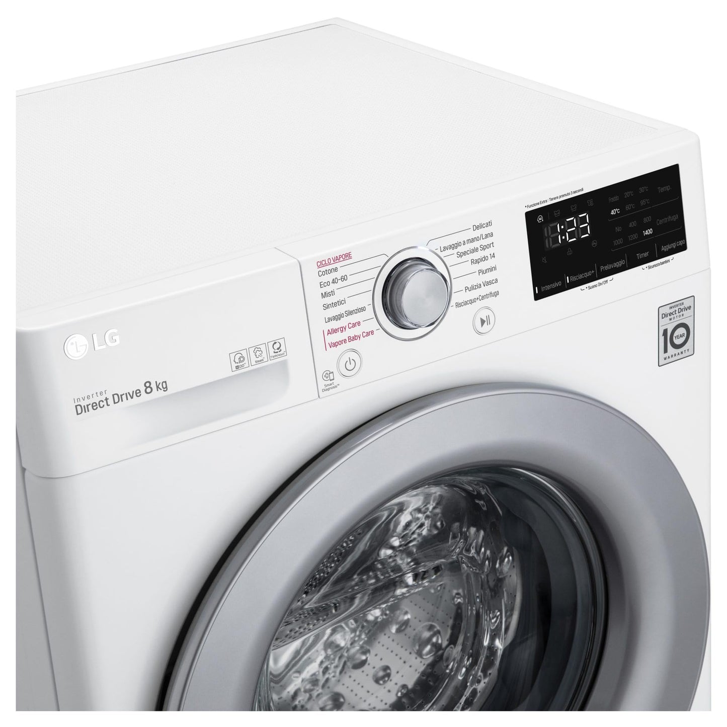 Washing Machine 7 kg Slim (47.5 cm) Class D Inverter Vapore - F2WV3S7S4E