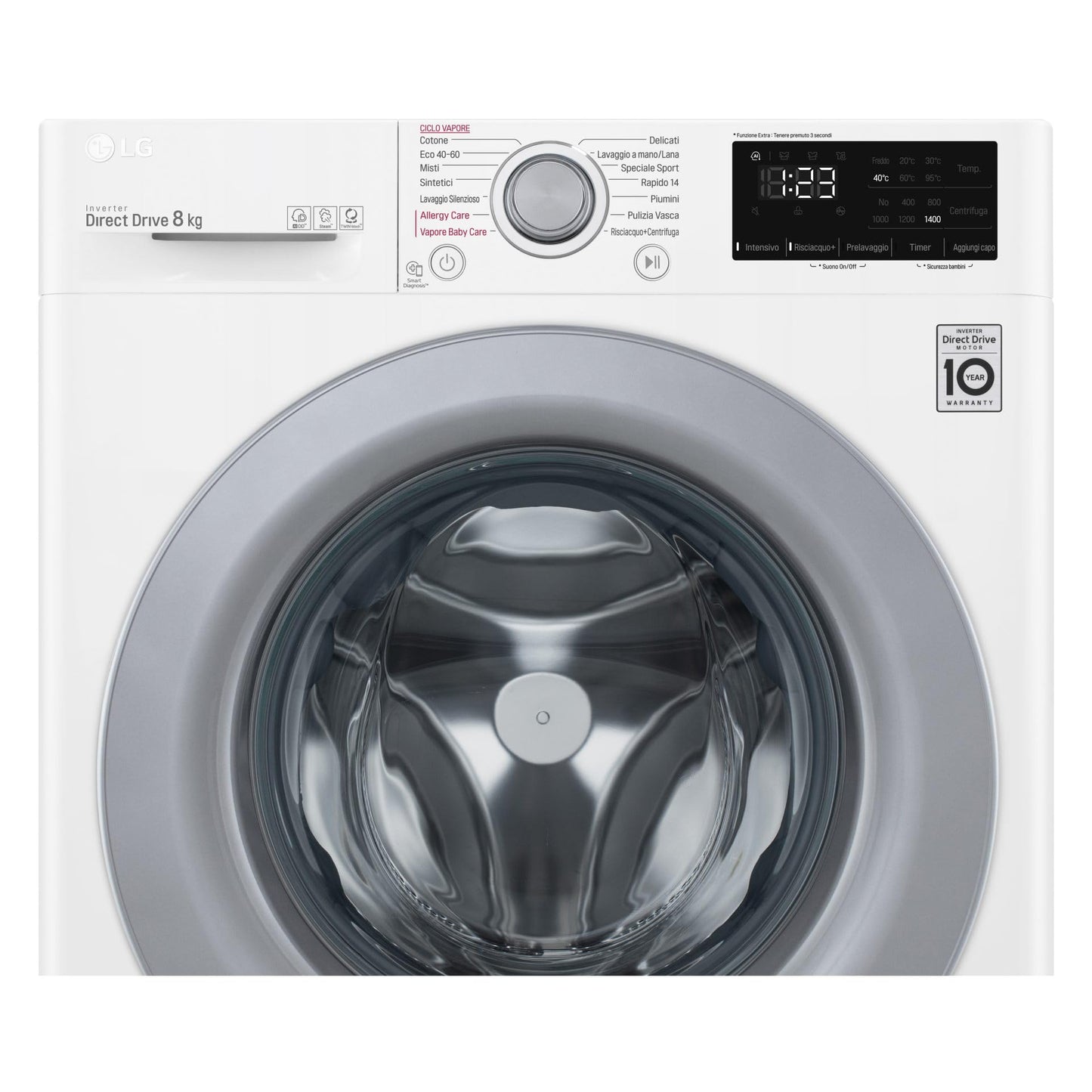 Washing Machine 7 kg Slim (47.5 cm) Class D Inverter Vapore - F2WV3S7S4E