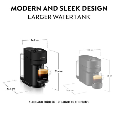 Nespresso ENV120.BMAE Vertuo Next Automatic Pod coffee machine with milk frother for Espresso ]