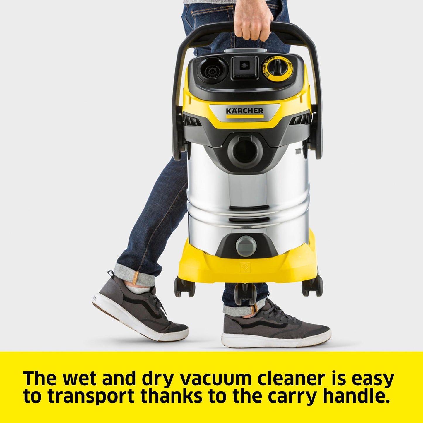 Kärcher 1.628-378.0, WD 6 P Premium Wet & Dry Vacuum Cleaner, Yellow, 1300 W, 30 liters