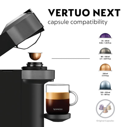Nespresso ENV120.GY Vertuo Next Coffee Machine by Magimix, Dark Grey