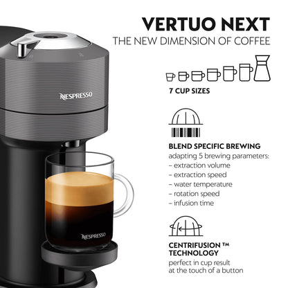 Nespresso ENV120.GY Vertuo Next Coffee Machine by Magimix, Dark Grey